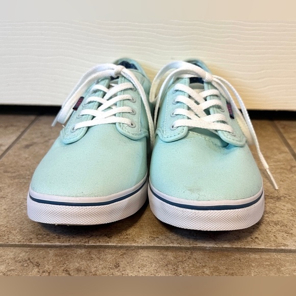 Vans, seafoam green/blue lace up sneakers, women’s size 10 - Picture 2 of 7